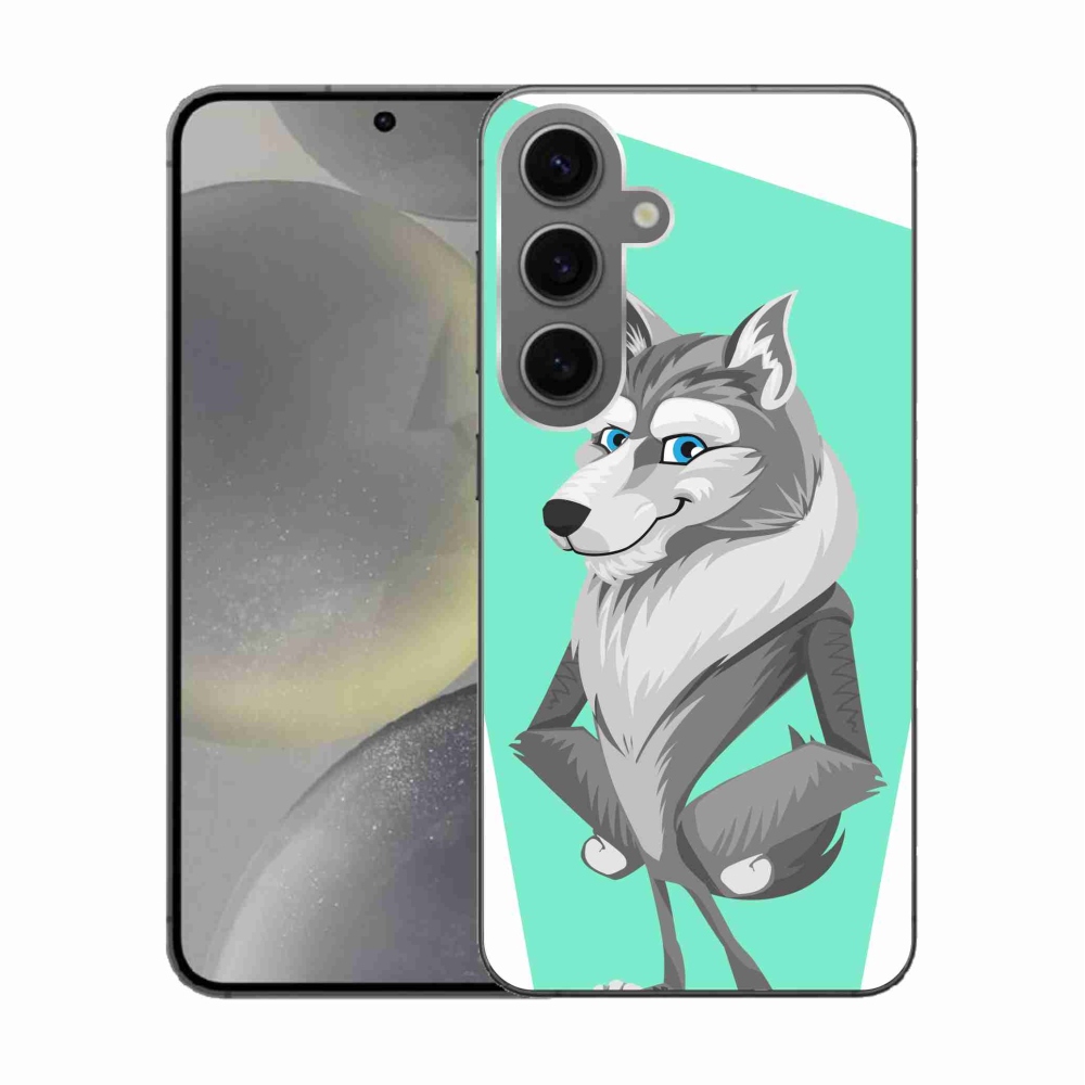 Gélový kryt mmCase na Samsung Galaxy S24 - kreslený vlk