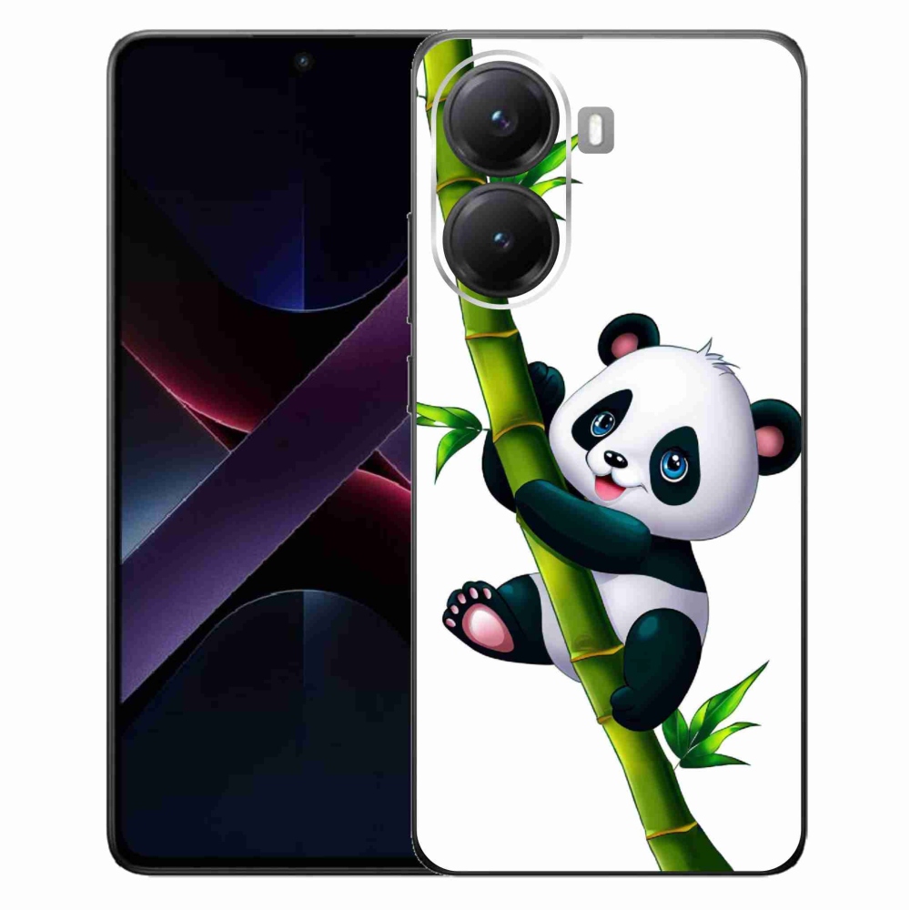 Gélový kryt mmCase na Xiaomi Poco X7 Pro 5G - panda na bambuse