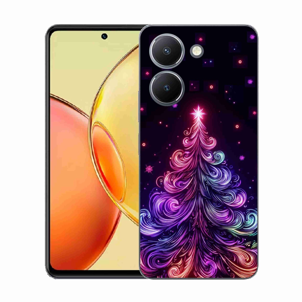 Gélový kryt mmCase na Vivo Y36 - neónový vianočný stromček 1