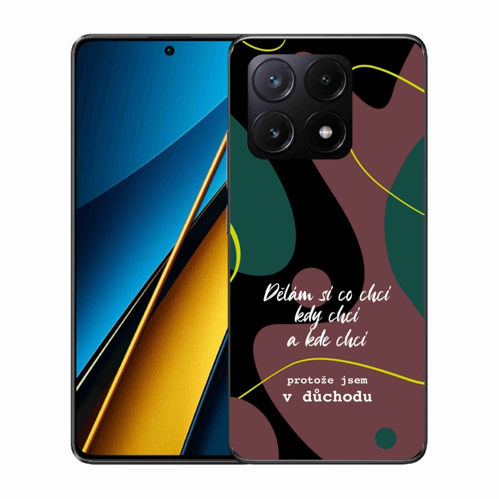 Gélový kryt mmCase na Xiaomi Poco X6 Pro 5G - vtipný text 10 čierne pozadie