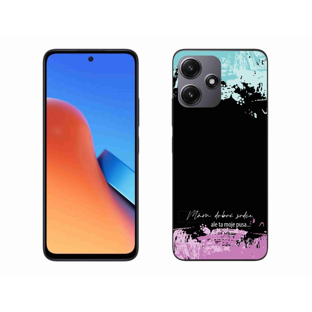 Gélový kryt mmCase na Xiaomi Redmi 12 5G - vtipný text 3 čierne pozadie