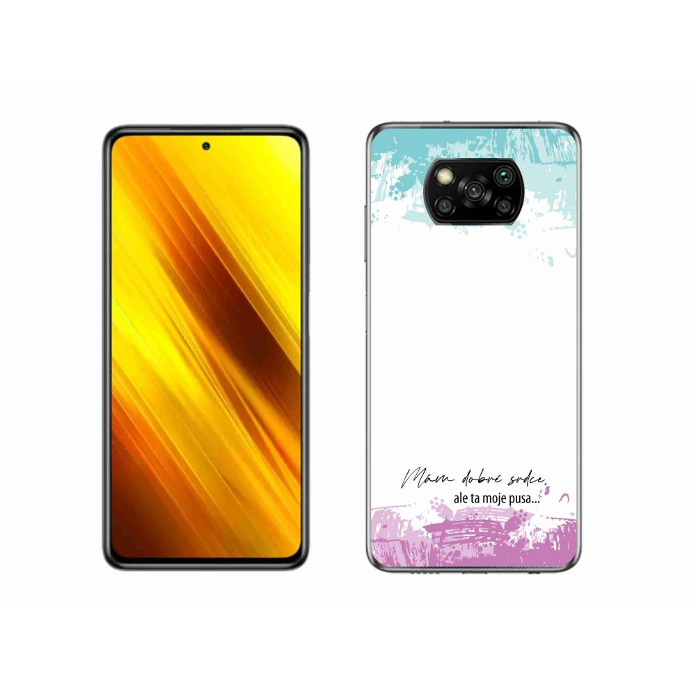 Gélový kryt mmCase na Xiaomi Poco X3 Pro - vtipný text 3 biele pozadie