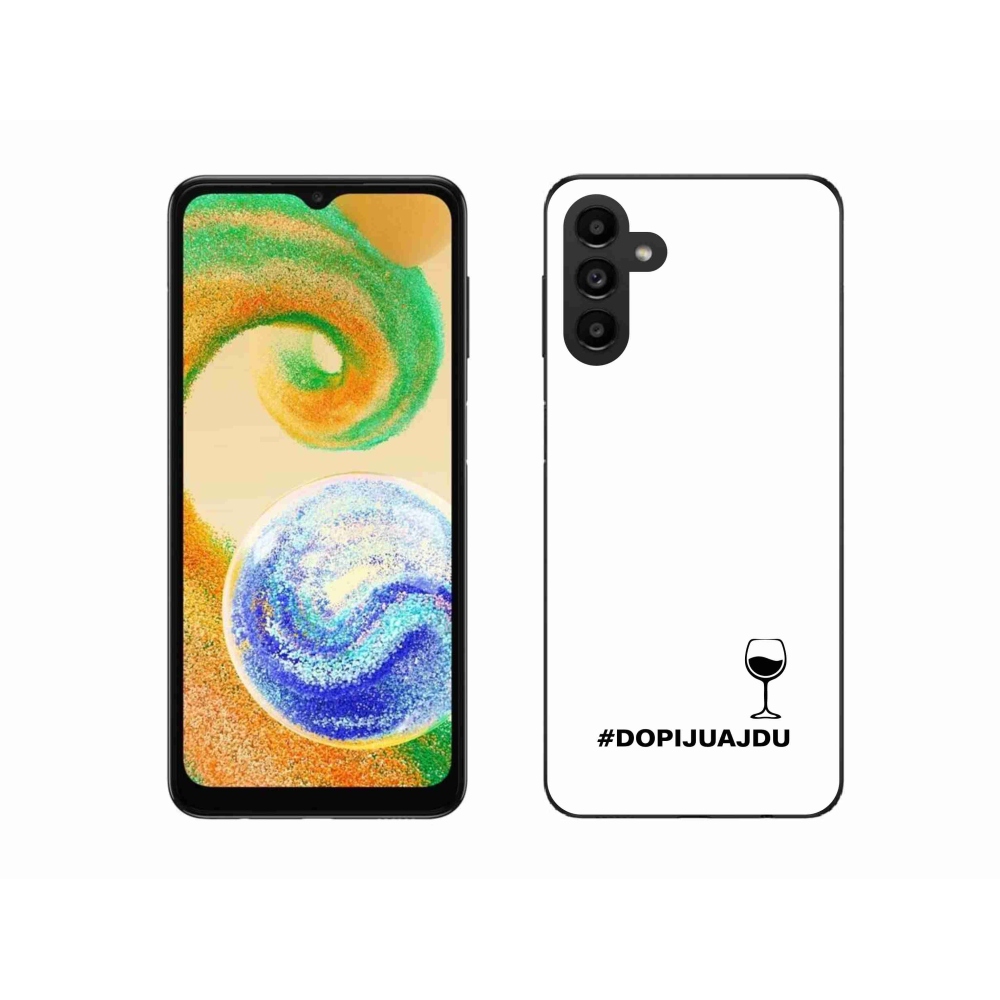 Gélový kryt mmCase na Samsung Galaxy A04s (164.7x76.7x9.1mm) - vínny motív biele pozadie