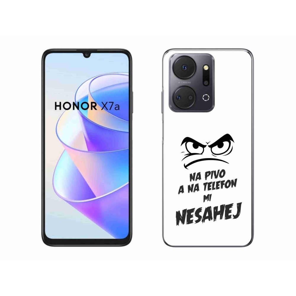 Gélový kryt mmCase na Honor X7a - pivný motív 2 biele pozadie