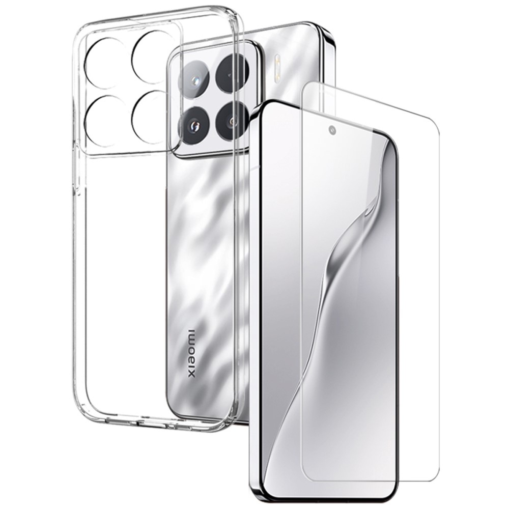 NORTHJO priehľadný gélový obal + tvrdené sklo na Xiaomi 15 - priehľadný