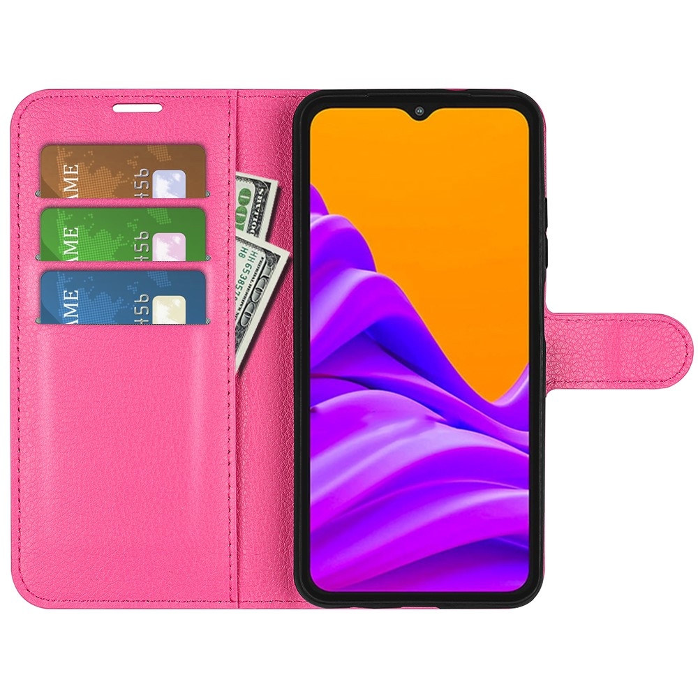 Litchi knižkové púzdro na Samsung Galaxy Xcover 7 Pro - rose