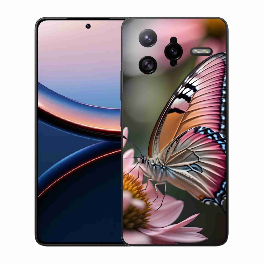 Gélový kryt mmCase na Xiaomi Poco F7 Ultra - farebný motýľ