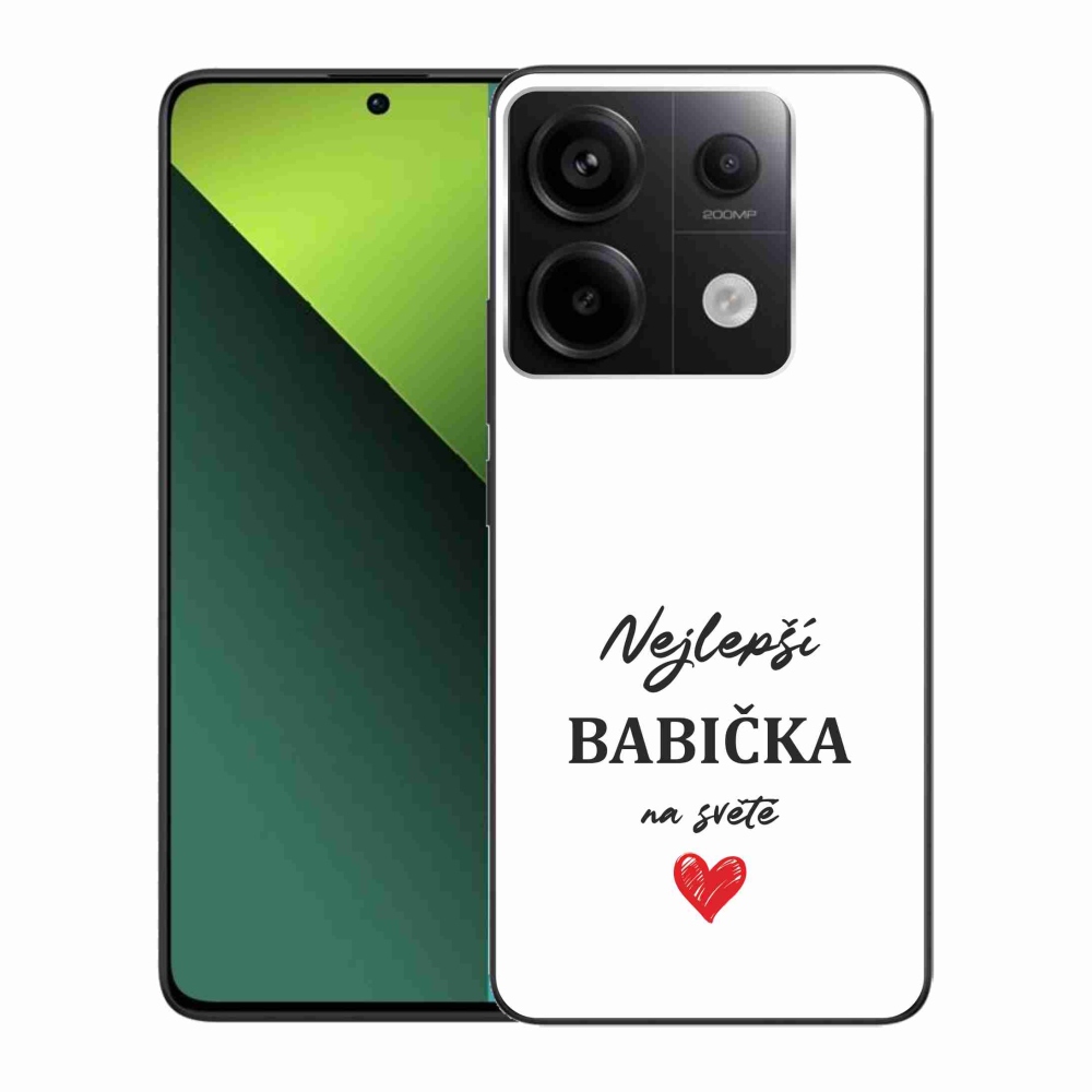 Gélový kryt mmCase na Xiaomi Redmi Note 13 Pro 5G/Poco X6 5G - najlepšia babička 1 biele pozadie