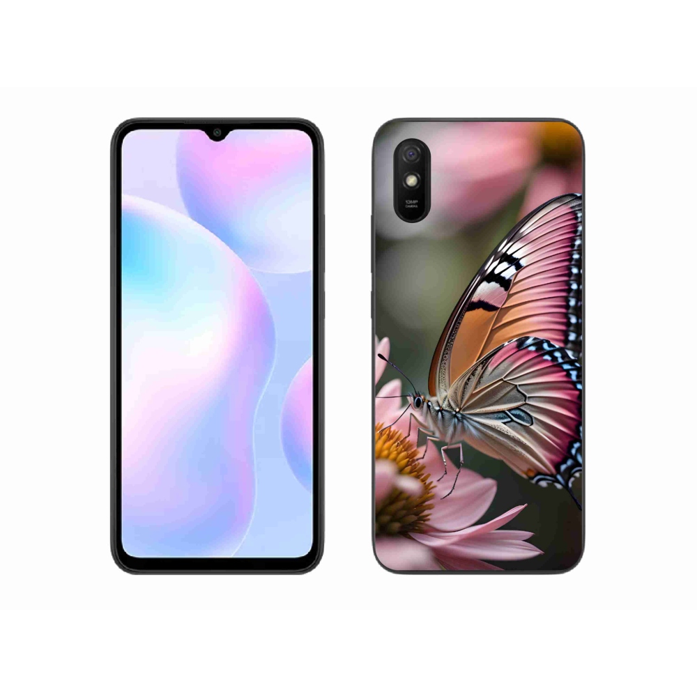 Gélový kryt mmCase na Xiaomi Redmi 9A - farebný motýľ