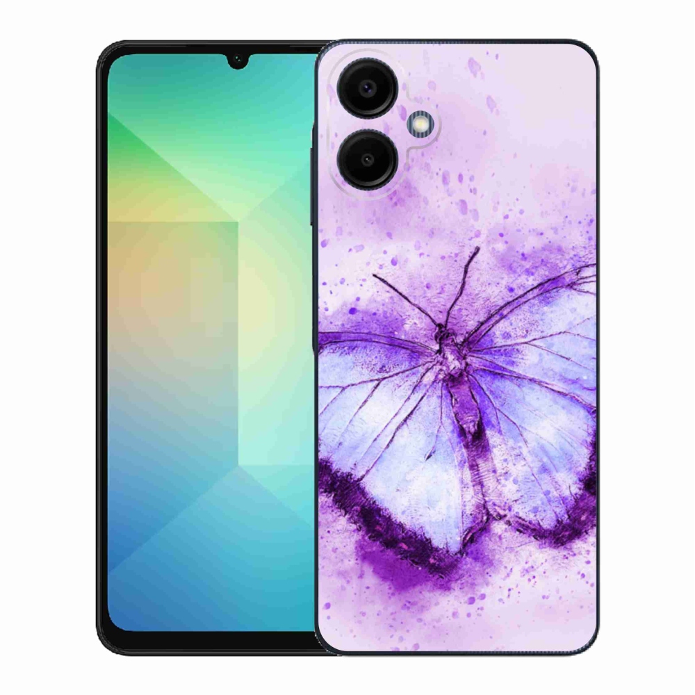 Gélový kryt mmCase na Samsung Galaxy A06 4G - fialový motýľ