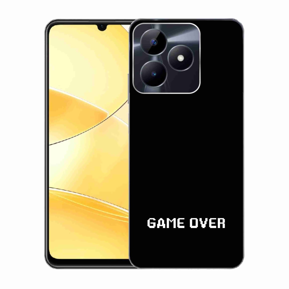 Gélový kryt mmCase na Realme C51/C53 - game over čierne pozadie