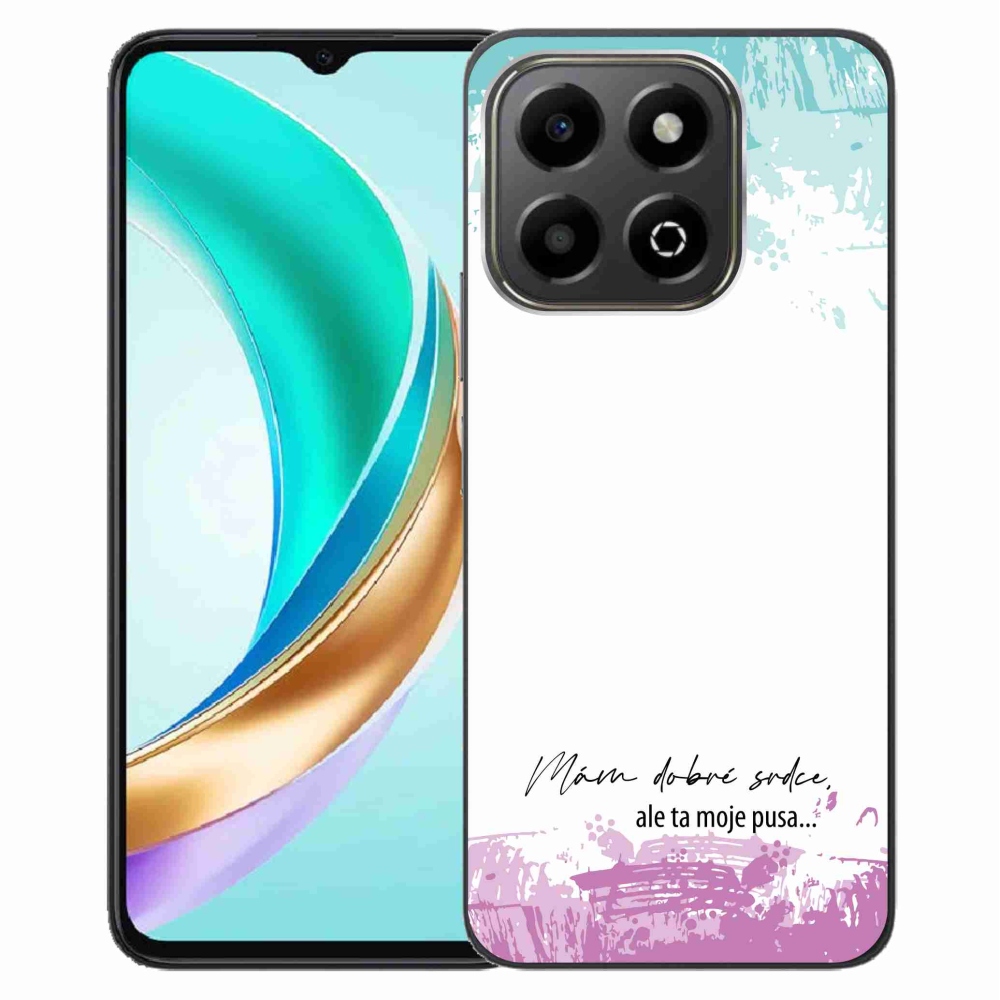 Gélový kryt mmCase na Honor X6b - vtipný text 3 biele pozadie