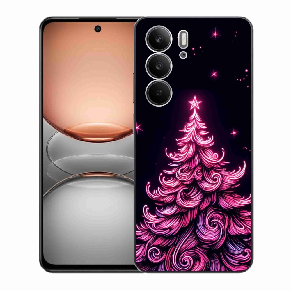 Gélový kryt mmCase na Realme C75 - neónový vianočný stromček 2