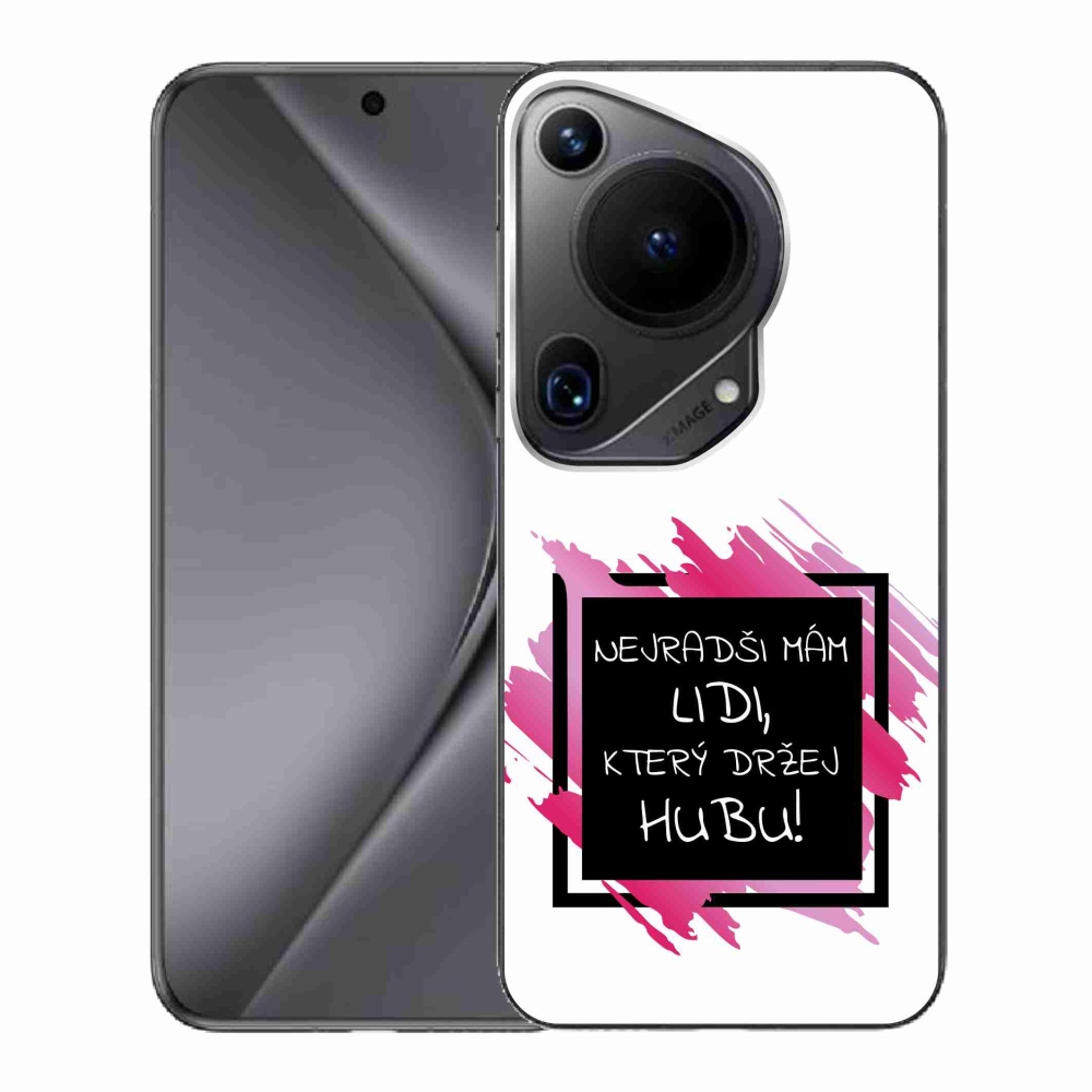 Gélový kryt mmCase na Huawei Pura 70 Ultra - vtipný text 7 čiernobiele pozadie