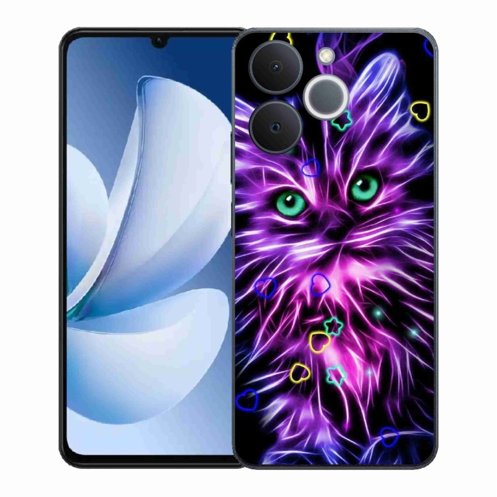 Gélový kryt mmCase na Realme Note 70T - abstraktná mačka