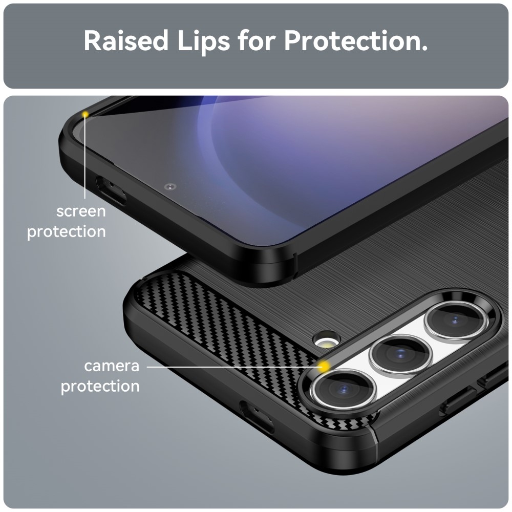 Carbon odolný gélový obal na Samsung Galaxy S24 - čierny