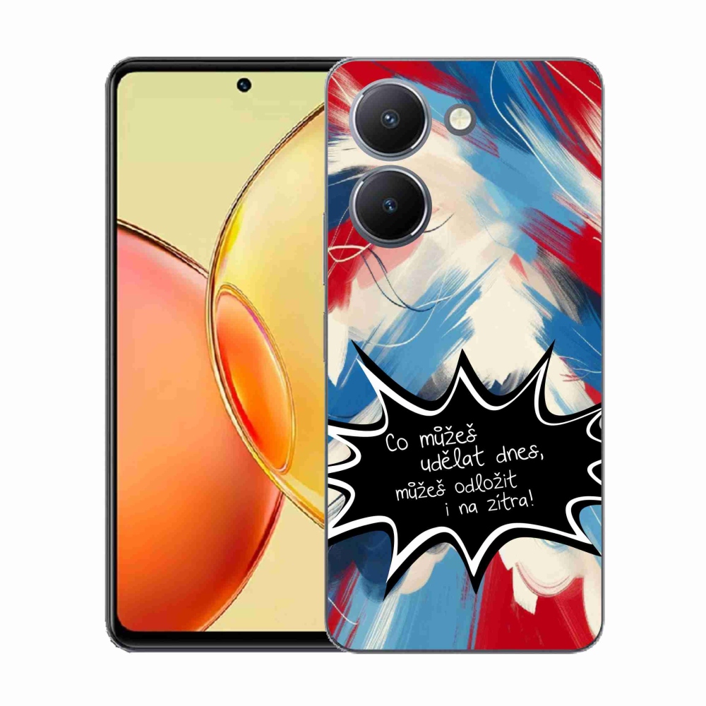 Gélový kryt mmCase na Vivo Y36 - vtipný text 9 čierne pozadie