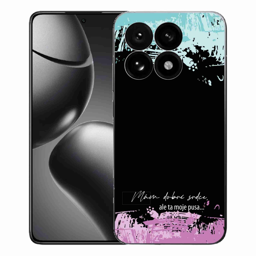 Gélový kryt mmCase na Xiaomi 15T - vtipný text 3 čierne pozadie