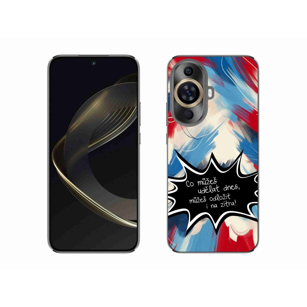 Gélový kryt mmCase na Huawei Nova 11 - vtipný text 9 čierne pozadie