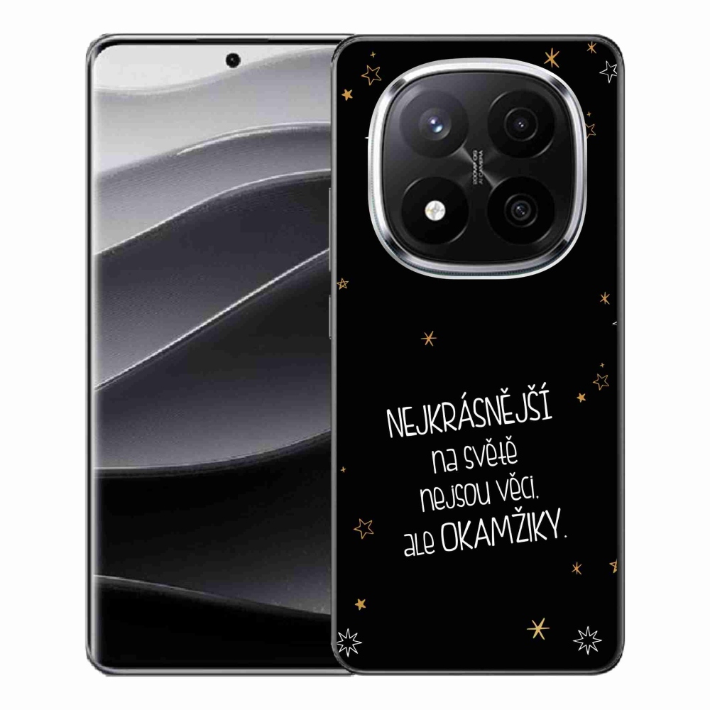 Gélový kryt mmCase na Xiaomi Redmi Note 14 Pro+ 5G - citát 4 čierne pozadie