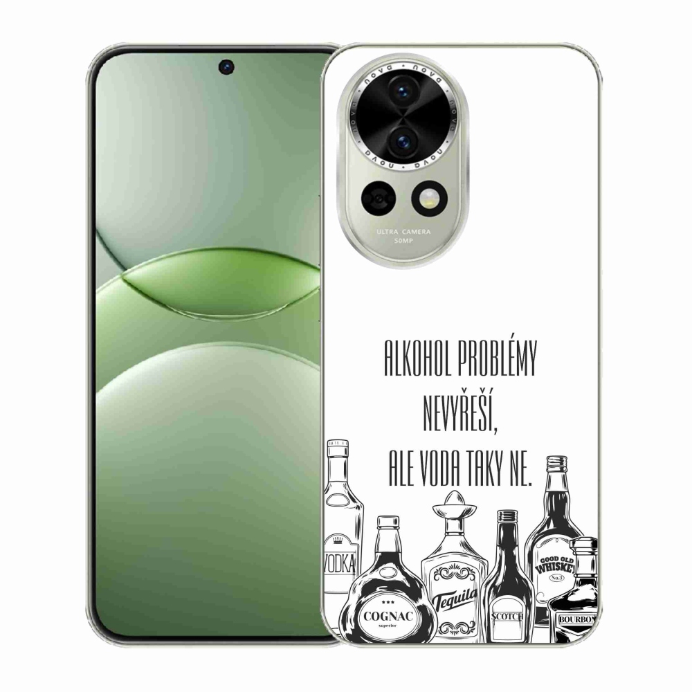 Gélový kryt mmCase na Huawei Nova 13 5G - vtipný text biele pozadie