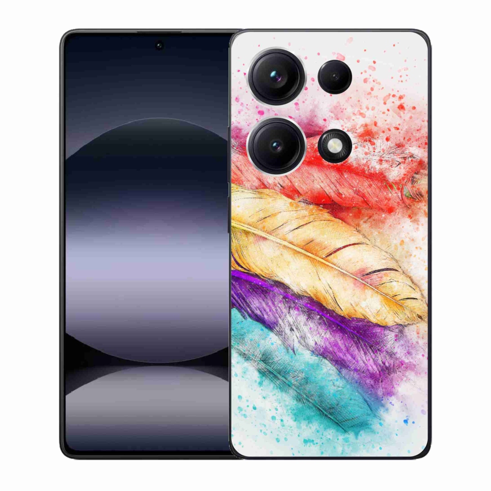 Gélový kryt mmCase na Xiaomi Redmi Note 14S - farebné perie
