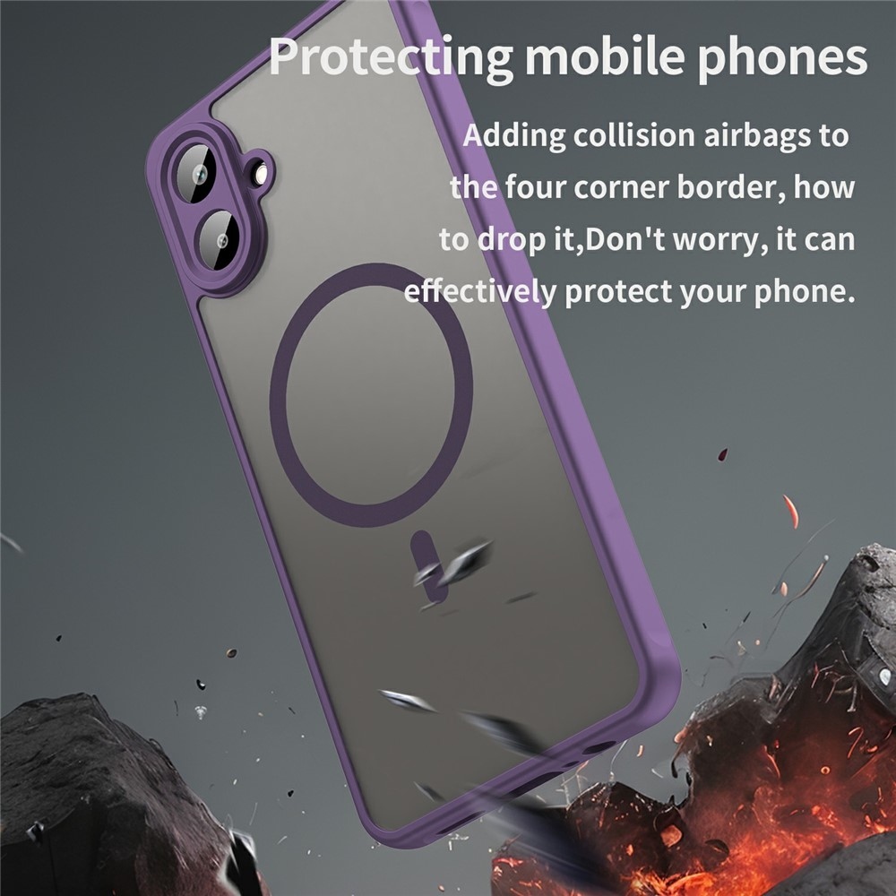 Case matný gélový obal s MagSafe na Samsung Galaxy A07 4G - fialový