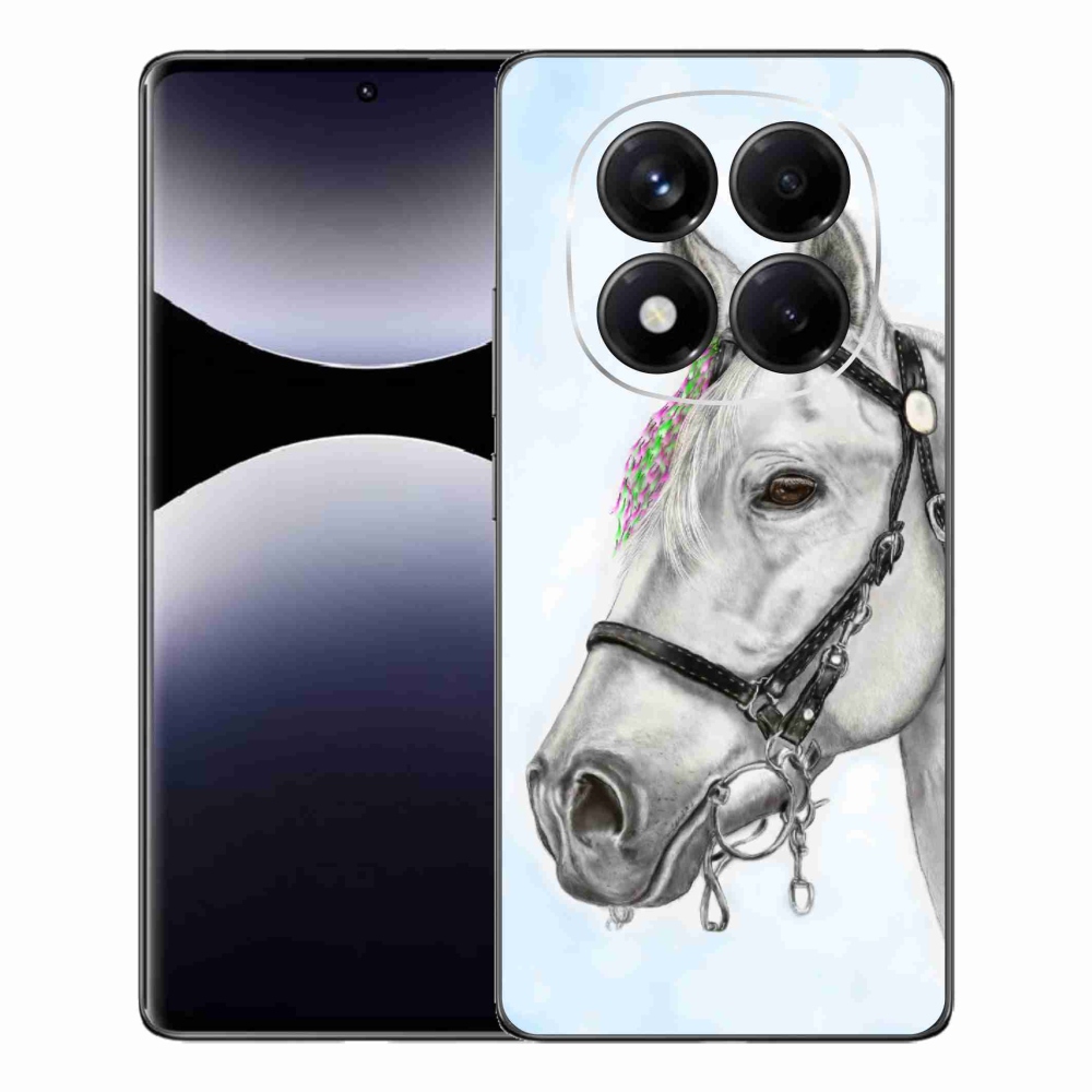 Gélový kryt mmCase na Xiaomi Redmi Note 14 Pro - biely kôň 1