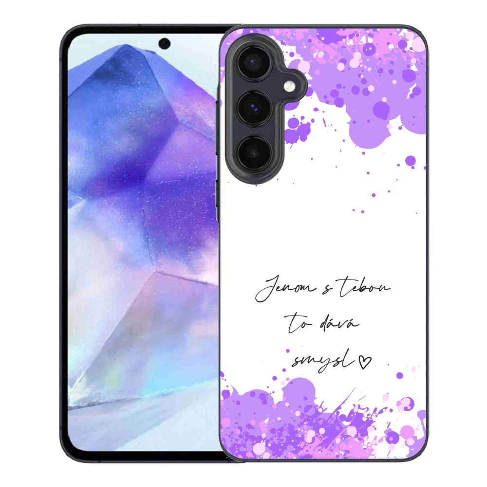 Gélový kryt mmCase na Samsung Galaxy A55 5G - zamilovaný text biele pozadie