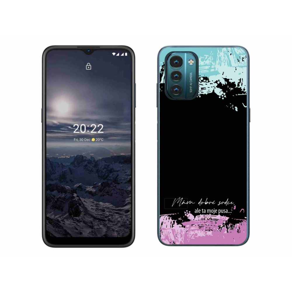 Gélový kryt mmCase na Nokia G11/G21 - vtipný text 3 čierne pozadie