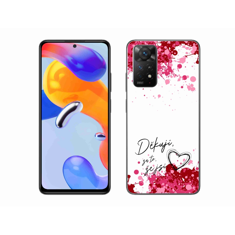 Gélový kryt mmCase na Xiaomi Redmi Note 11 Pro 4G/5G - zamilovaný text 2 biele pozadie