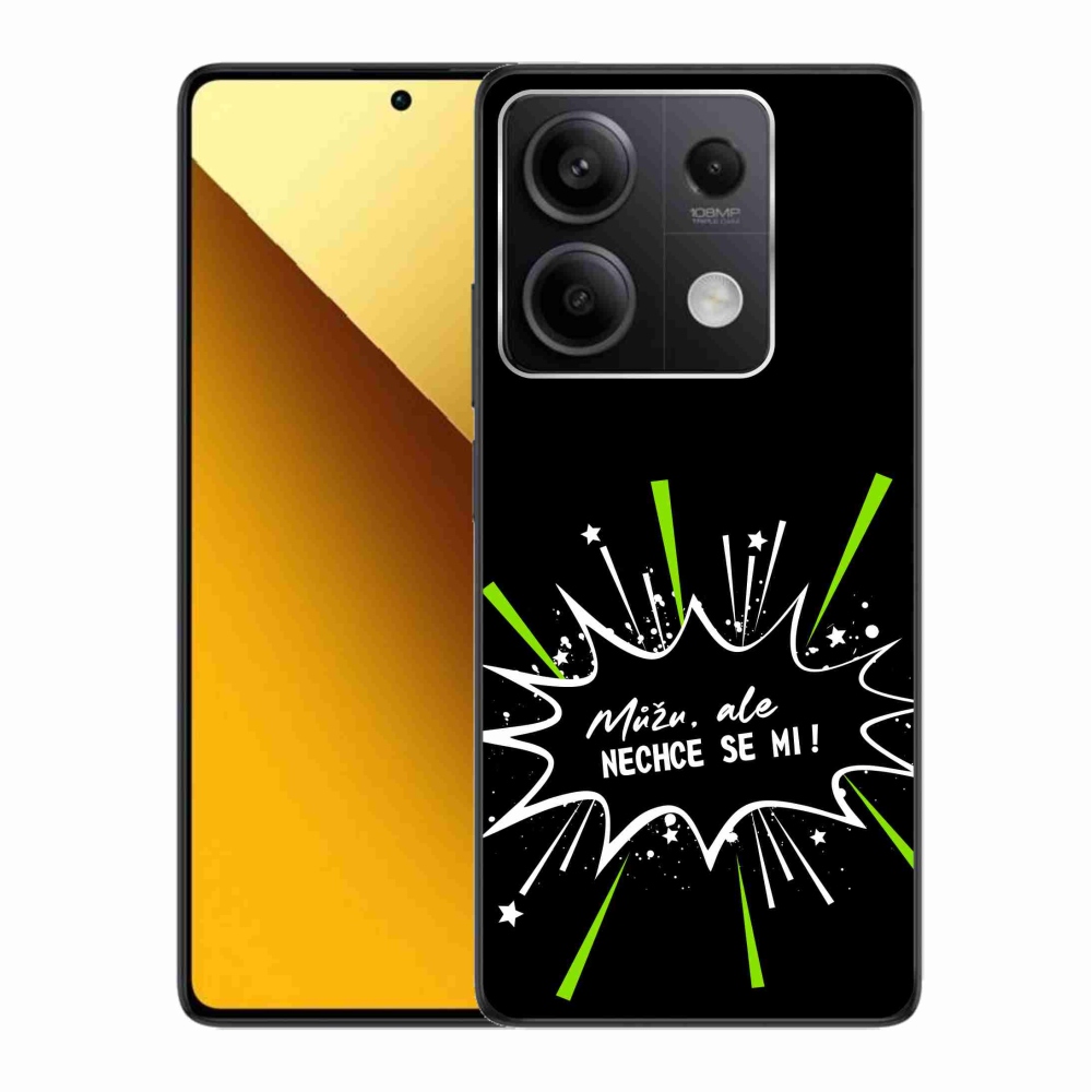 Gélový kryt mmCase na Xiaomi Redmi Note 13 5G - vtipný text 11 čierne pozadie