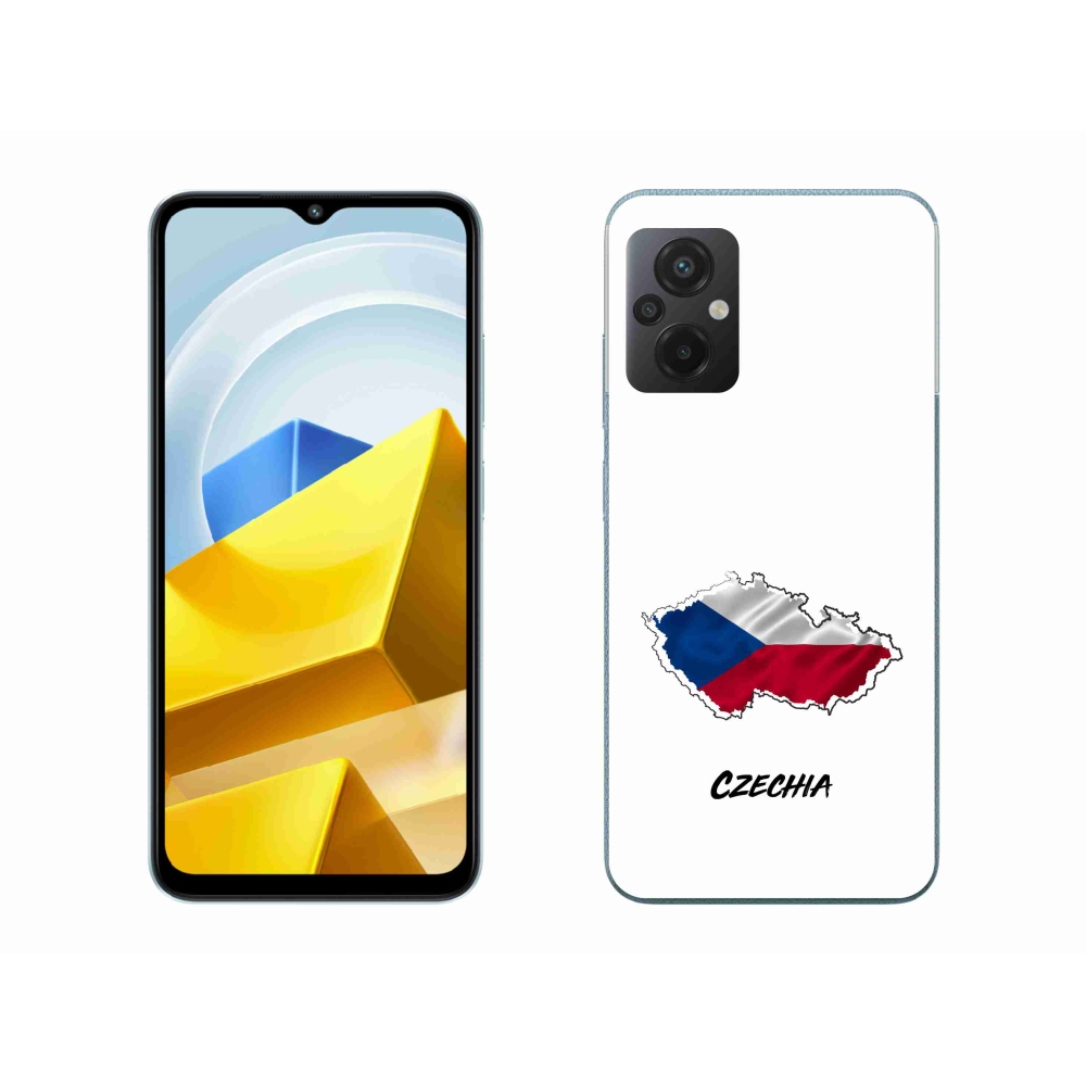 Gélový kryt mmCase na Xiaomi Poco M5 4G - Czechia biele pozadie