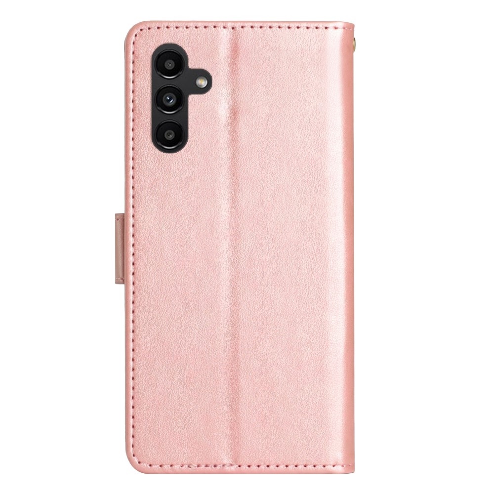 Flowers knižkové púzdro na Samsung Galaxy S25 - ružovozlaté