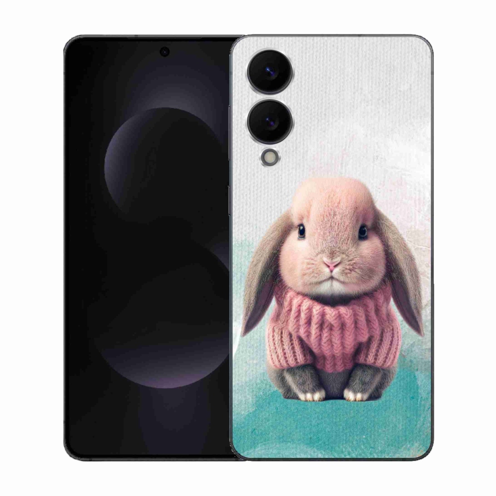 Gélový kryt mmCase na Samsung Galaxy S25 Edge - zajačik vo svetri