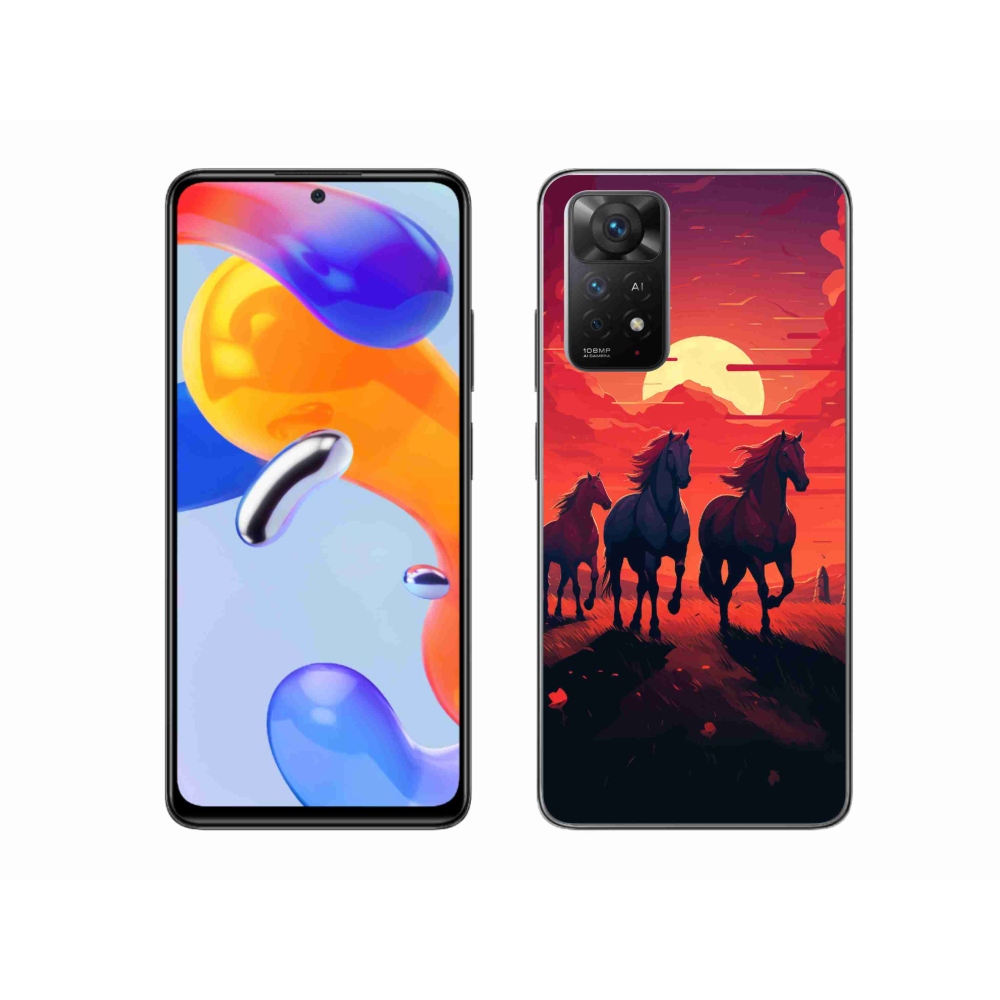 Gélový kryt mmCase na Xiaomi Redmi Note 11 Pro 4G/5G - kone a západ slnka