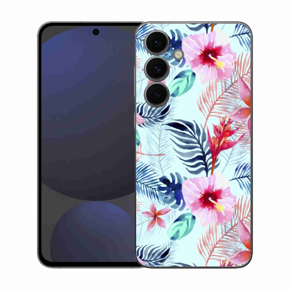 Gélový kryt mmCase na Samsung Galaxy S25 FE - kvety