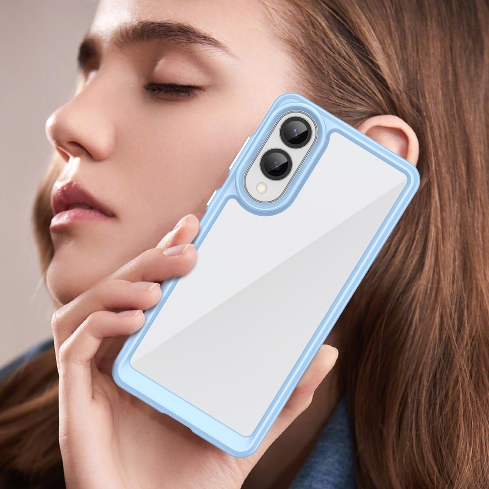 Gélový obal s pevným chrbtom na Samsung Galaxy S25 Edge - modrý