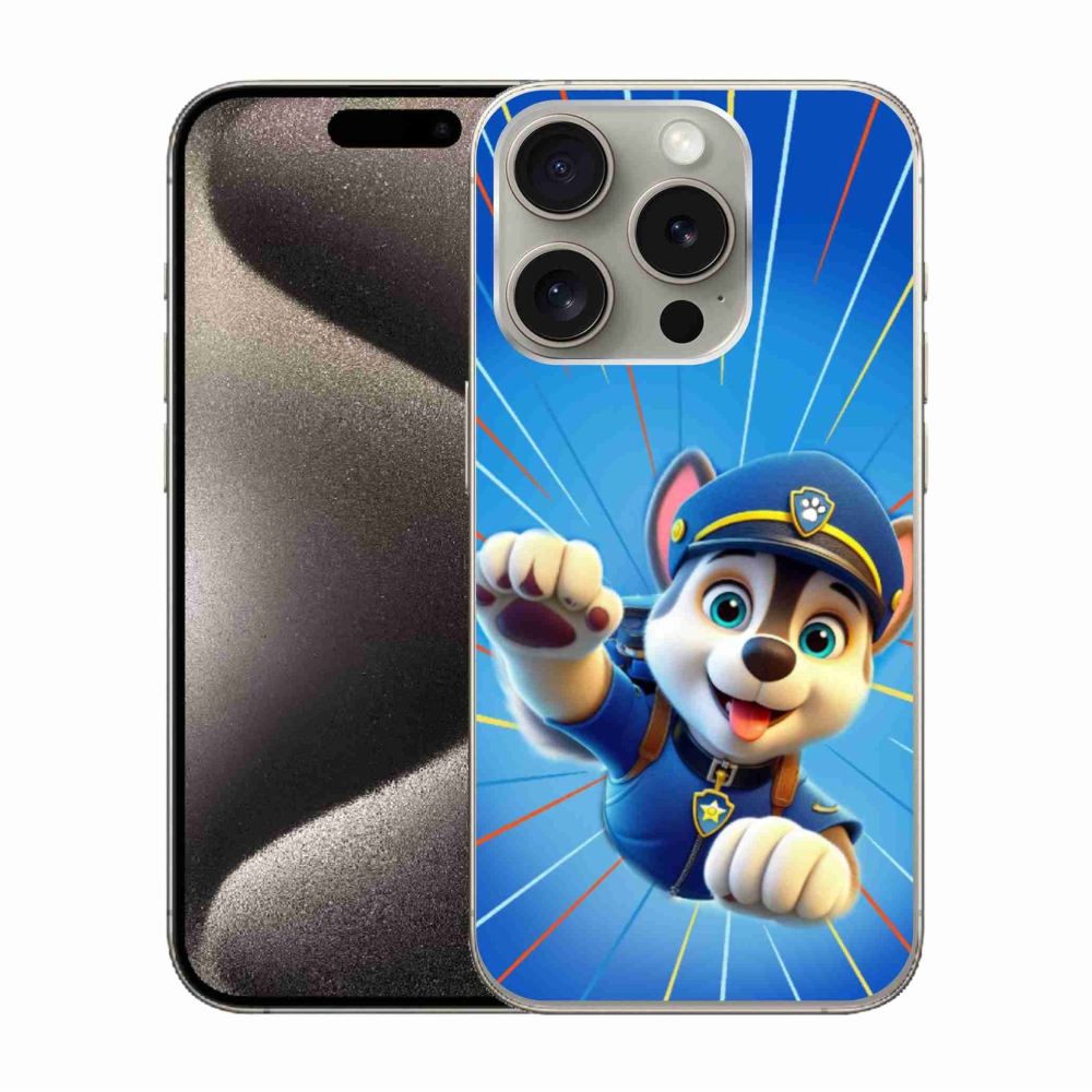 Gélový kryt mmCase na iPhone 15 Pro - labková patrola 2