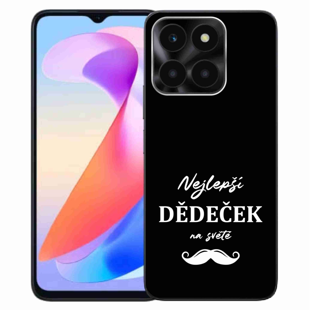 Gélový kryt mmCase na Honor X6a - najlepší dedko 1 čierne pozadie