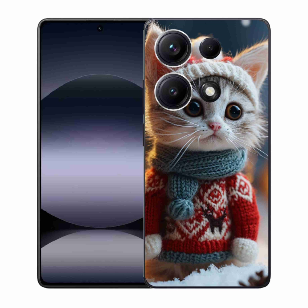Gélový kryt mmCase na Xiaomi Redmi Note 14S - mačiatko vo svetri