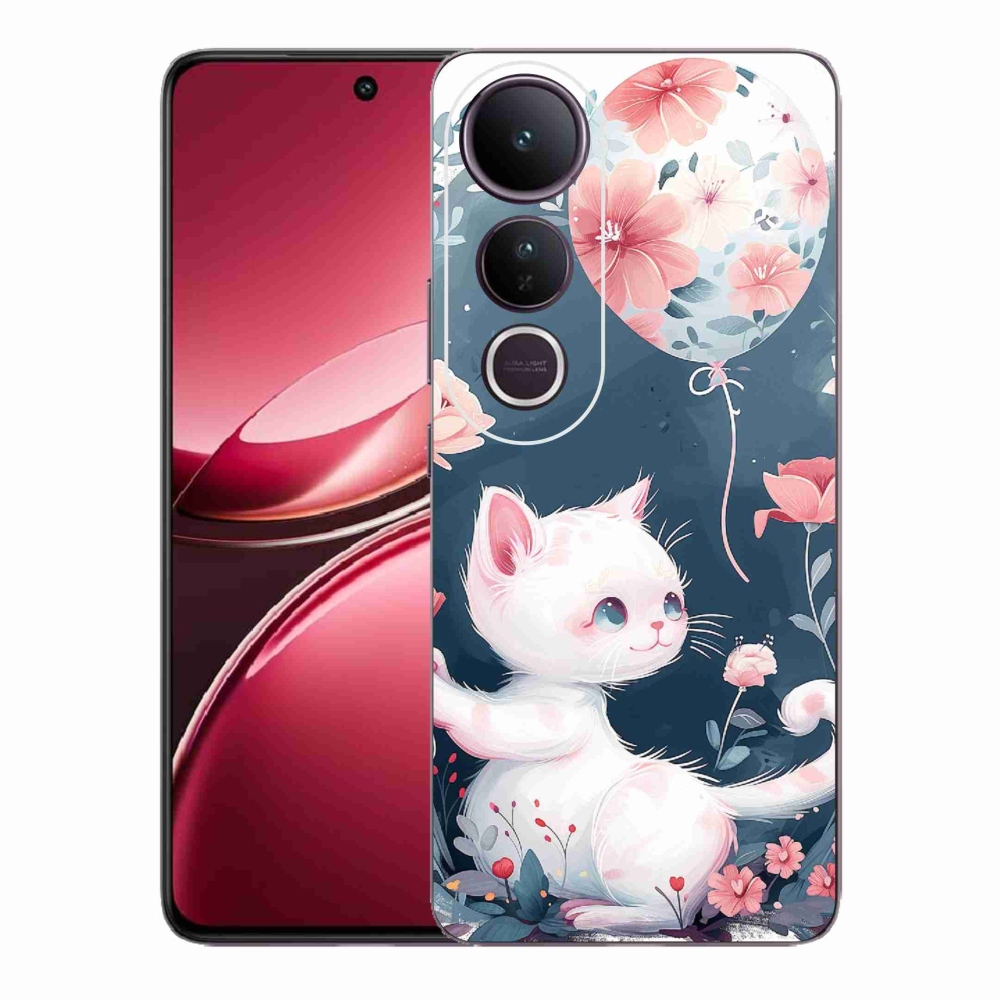 Gélový kryt mmCase na Vivo V50 Lite 4G/5G - mačiatko s balónikom