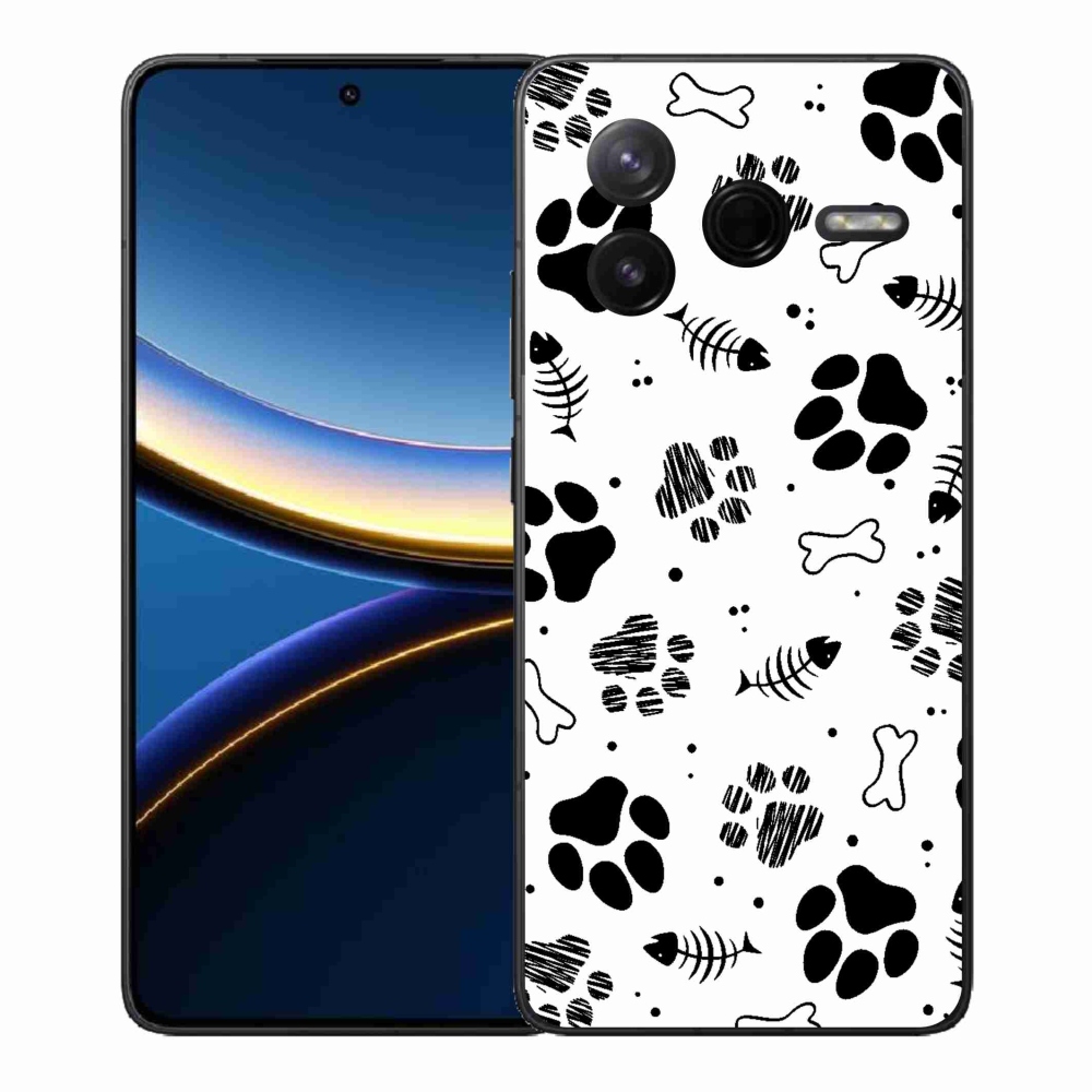 Gélový kryt mmCase na Xiaomi Poco F7 Pro - psie labky 1