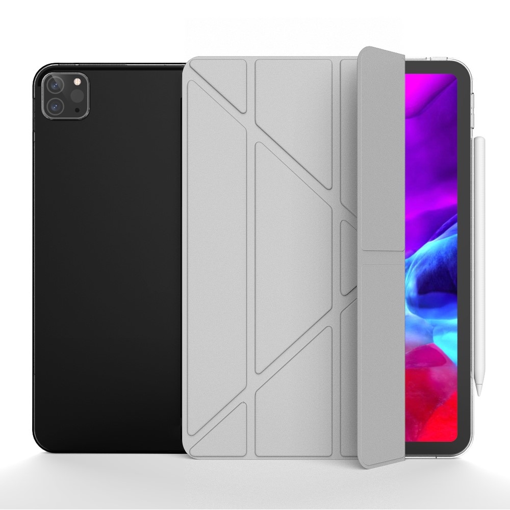 Origami inteligentné polohovacie puzdro na tablet iPad Air 13 (2024)/(2025) - šedé