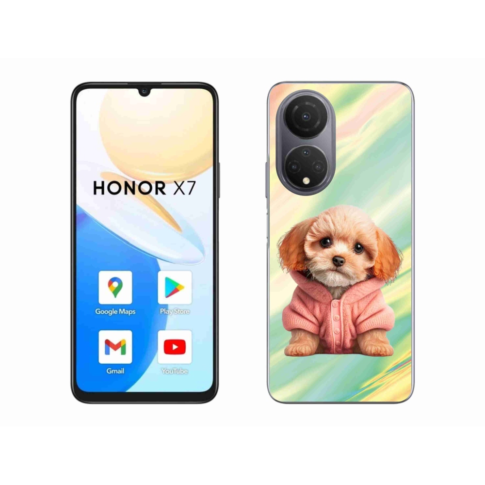 Gélový kryt mmCase na Honor X7 - šteňa vo svetri