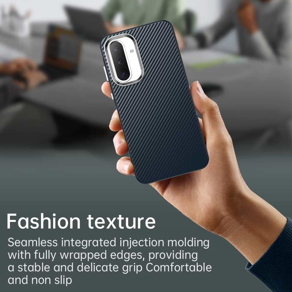 Texture fiber odolný kryt na Samsung Galaxy A36 5G - modrý