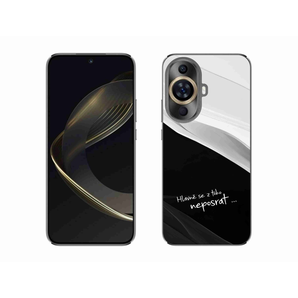 Gélový kryt mmCase na Huawei Nova 11 - vtipný text 13 čiernobiele pozadie