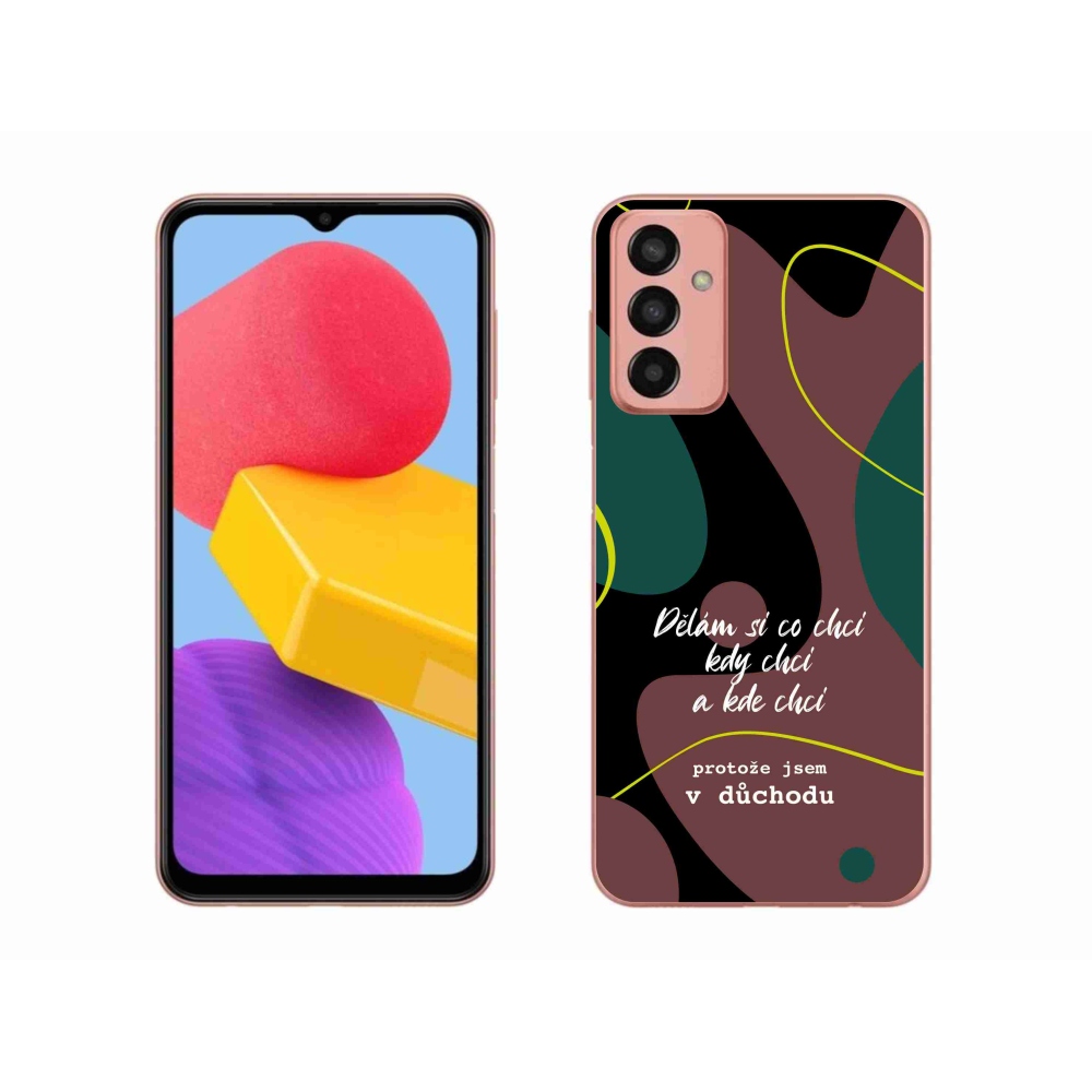 Gélový kryt mmCase na Samsung Galaxy M13 - vtipný text 10 čierne pozadie