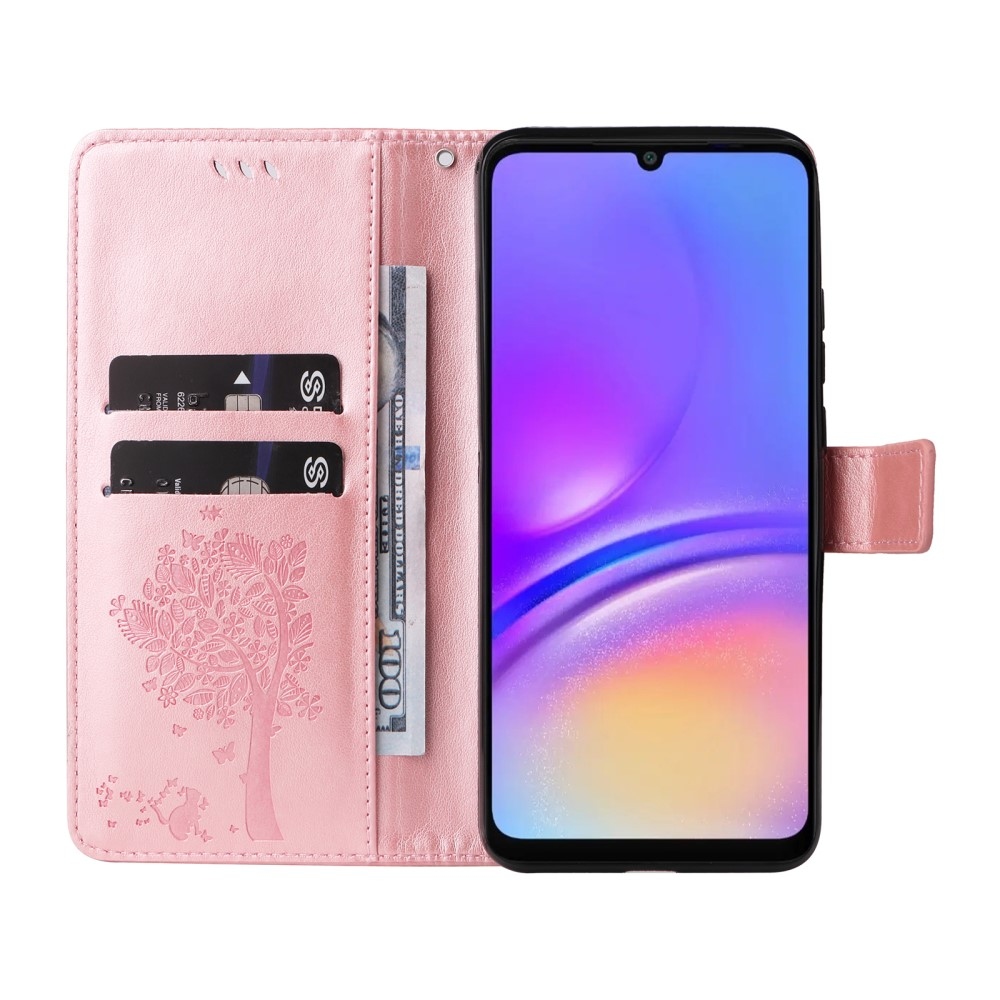 Trees knižkové púzdro na Samsung Galaxy A06 4G - ružovozlaté
