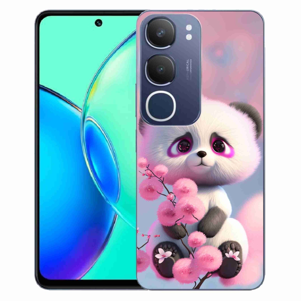 Gélový kryt mmCase na Vivo Y19s - roztomilá panda 1